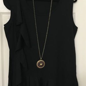 Fashion Jewelry Gold Plated Disc Necklace